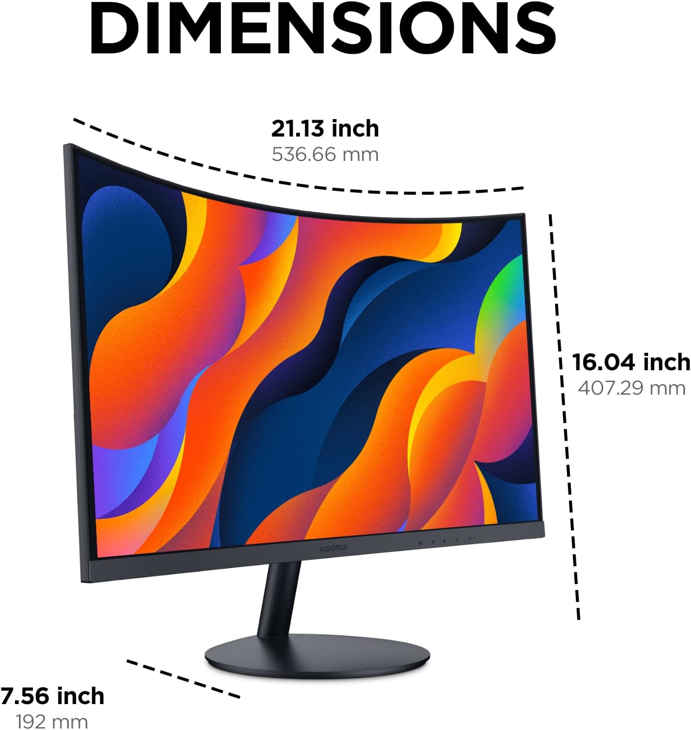 KOORUI 24N5CA 24-inch VA FHD 75Hz 1500R Curved Gaming Monitor