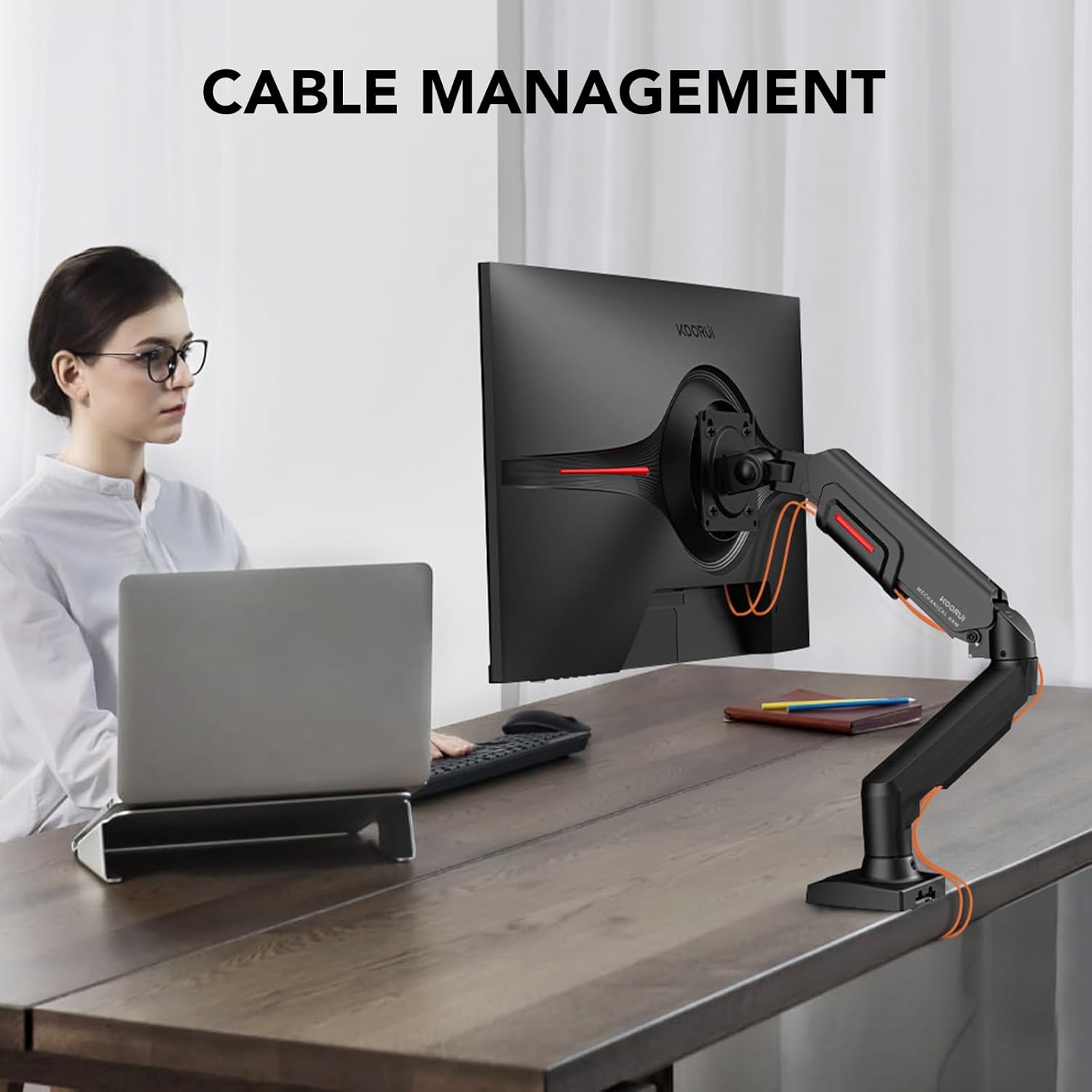 KOORUI KR20Y Desk Mount Single Adjustable Monitor Arm