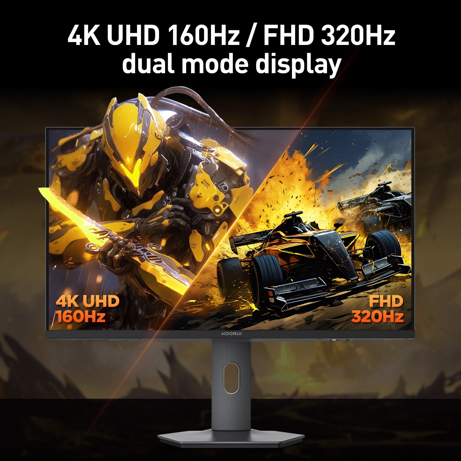 KOORUI S2741LM MiniLED 4k160hz ゲーミングモニター KOORUI S2741LM 160Hz+ UHD 1152-zone Mini LED IPS - PC Monitors