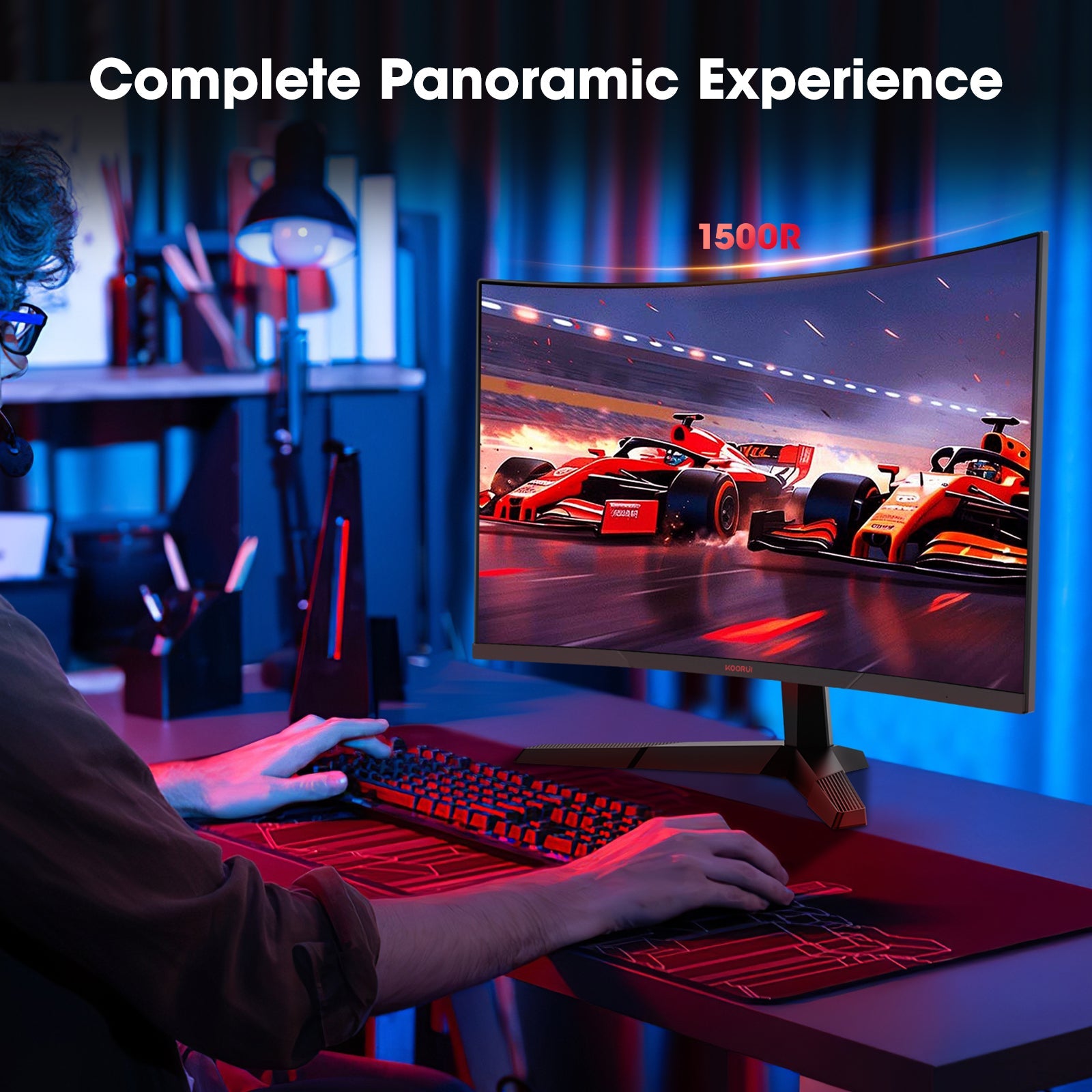 KOORUI 27E6QCA 27-inch VA QHD 180Hz Curved Gaming Monitor